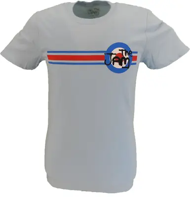 Buy Mens Sky Blue Official The Jam Stripe And Target T Shirt • 16.99£