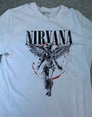 Buy Nirvana T Shirt Grunge Rock Band Merch Tee Size Small Kurt Cobain Dave Grohl • 14.50£