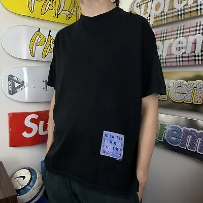 Buy Supreme Middle Finger To The World Tee - Black - SS19 • 40£