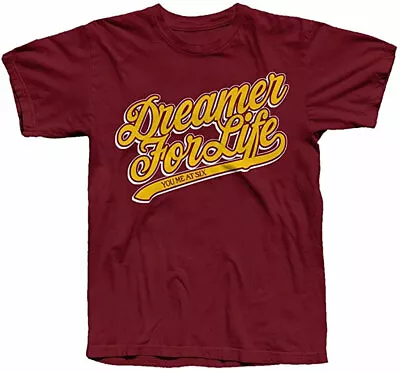 Buy Official You Me At Six Dreamer For Life Mens Maroon T Shirt You Me At Six Tee • 14.95£