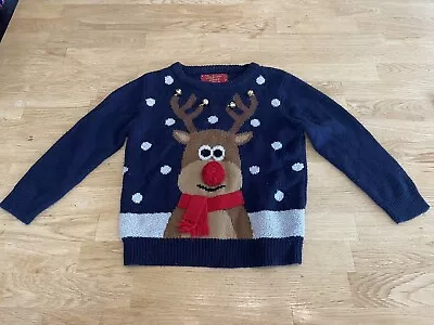 Buy Kids Christmas Jumper  Reindeer 3-4yrs • 1.49£