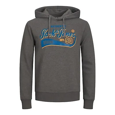Buy Mens Hoodie Jack & Jones Sweat Pullover Logo Design Long Sleeve Sweatshirt S-2XL • 24.99£