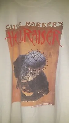 Buy Rate Vintage 1990 Hellraiser Pinhead Horror Movie Graphic Tshirt Clive Barker M • 180.19£