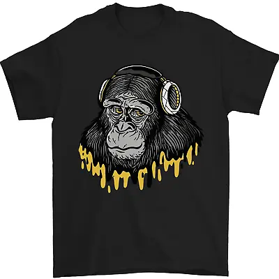 Buy Monkey DJ Headphones Music Mens T-Shirt 100% Cotton • 10.48£
