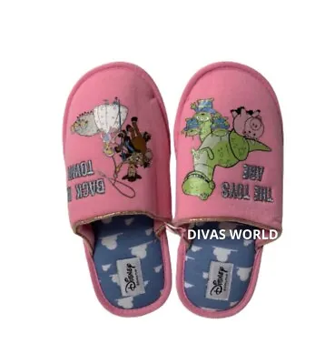 Buy Disney Toy Story 4 Ladies Pink Slippers Home Indoor Slip On Mules Xmas Primark • 4.98£