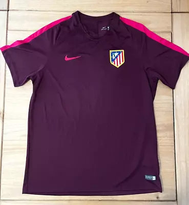 Buy Atletico Madrid Training T-Shirt Flash Night Maroon/Fuchsia Flux - 808852-681 • 9.99£