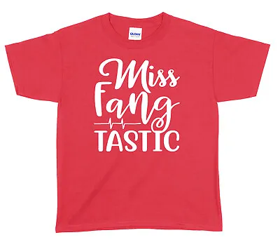 Buy Miss Fang Tastic Halloween Boys Girls Unisex Funny T-Shirt • 9.99£