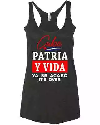 Buy Cuba Patria Y Vida Ya Se Acabó It's Over Racer Tank Top • 24.62£
