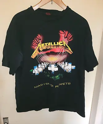 Buy Metallica T Shirt Size XL Master Of Puppets Metal Rock Thrash • 14.99£