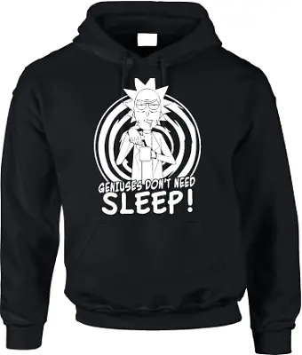 Buy Geniuses Don't Need Sleep Hoodie - Inspired By Rick Morty • 27.99£