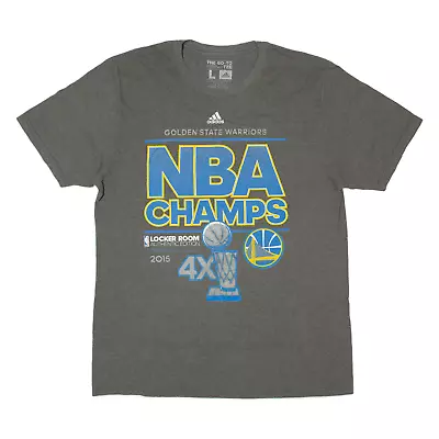Buy ADIDAS Golden State Warriors NBA Champs Mens T-Shirt Grey L • 10.99£