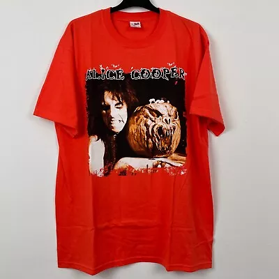 Buy Vintage 2003 Alice Cooper Halloween Rare 00s Band Tour T-Shirt L 0502 • 5£