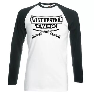 Buy Inspired By Shaun Of The Dead  Winchester Tavern  Longsleeve Baseball T-shirt • 16.99£