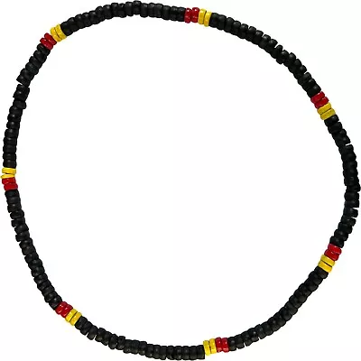 Buy Black Red Yellow Wood Beaded Necklace Chain Mens Womens Boys Wooden Jewellery • 4.99£