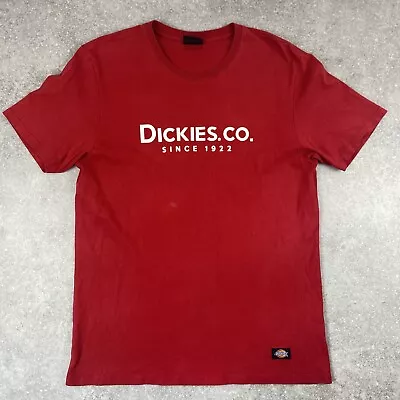 Buy Dickies Red & White Graphic Spell Out T-shirt Mens Size XL • 9£