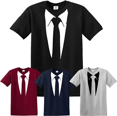 Buy Tie With Collar Tuxedo Funny Gift Mens T-Shirt Fun Party Father Day Tshirt Top  • 9.95£
