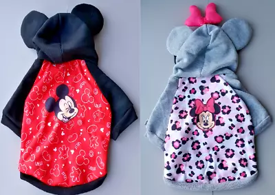 Buy Disney Mickey And Friends Mickey And Minnie Mouse Dog Hoodie • 16.99£