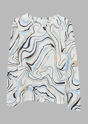 Buy Chinti & Parker Marble Print Long-Sleeve Jersey T-shirt Top |  XS | UK 6-8 • 25£