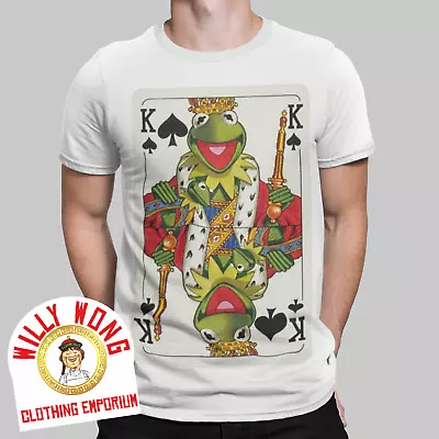 Buy Kermit Frog T-Shirt Playing Card King Spades Vintage Retro Tee Classic Muppet • 10.25£