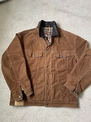 Buy Marlboro Classics Jacket Size L Ranch Style With Leather Collar • 65£