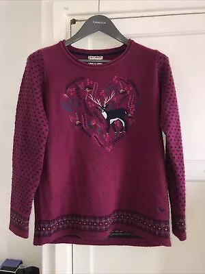 Buy Country Rose FAIRISLE Knit Jumper Nordic Acrylic Wool Landgirl Cottagecore EWM • 27.95£