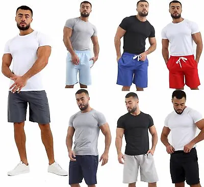 Buy Mens T-Shirt Short Sleeve Regular Fit Crew Neck 100% Cotton GYM Training T-Shirt • 14.99£