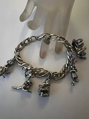 Buy Vintage Limited Edition Disney Winnie The Pooh Sterling Silver 3D Charm Bracelet • 448.87£