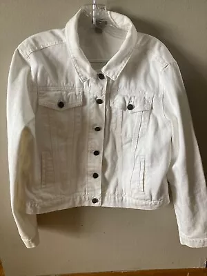 Buy Falls Creek Womens White Denim Jacket Sixe XL Excellent Pre-Owned • 2.40£