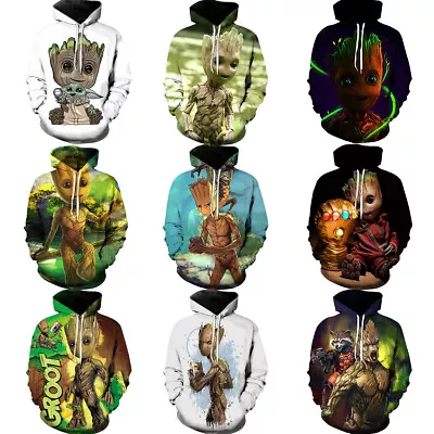 Buy Cosplay I Am Groot 3D Hoodies Superhero Adult Sweatshirts Jacket Coats Costumes • 20.05£