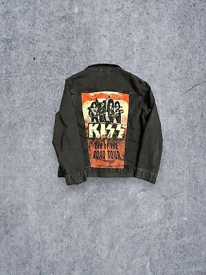 Buy RARE Kiss End Of The Road Denim Jean Jacket Size Large Kiss Tour Merch Rare • 188.50£