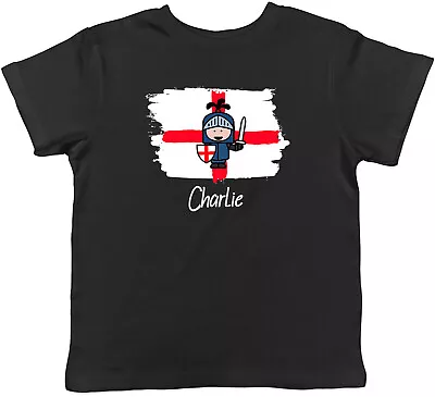 Buy Personalised St George's Day Knight England Flag Kids T-Shirt Boys Girls Gift • 5.99£