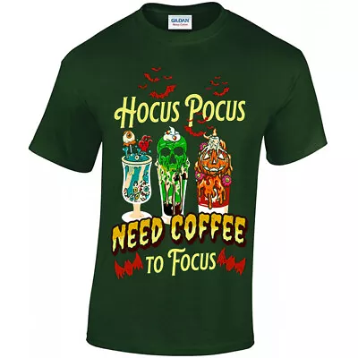 Buy Hocus Pocus, Need Coffee To Focus, T-shirt Unisex S - 5XL, Witchcraft Coven Cafe • 15.95£