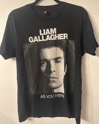 Buy Liam Gallagher T Shirt Rare Rock Band Tour Merch Tee Size Small Oasis Black • 14.50£