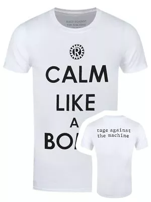 Buy Rage Against The Machine RATM T-shirt Calm Like A Bomb Men's White • 20.25£