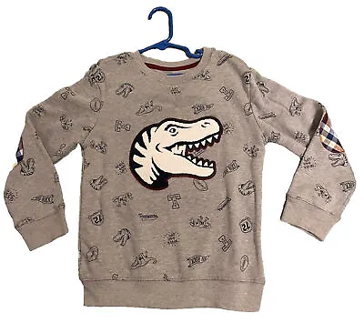 Buy Boy's Garanimals 365 Kids Gray Dinosaur Sweatshirt  Size 7 • 9.47£