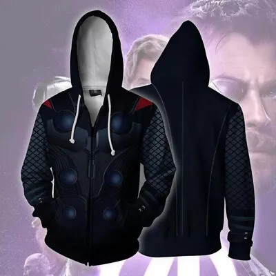 Buy New Superman Thor Hoodie 3D Sweater Cosplay Men Sweatshirt Clothing Coat Gift • 27.24£