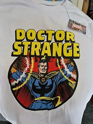 Buy Doctor Strange Men's Unisex XL T SHIRT White Raised Print Marvel Dr • 8£