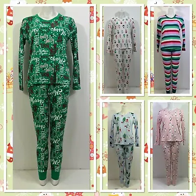 Buy Ladies New Super Soft And Cozy Christmas Pj's In 5 Prints Size 8-10  To 32-34 • 16.99£