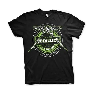 Buy Men's Metallica Fuel Logo Black Crew Neck T-Shirt • 12.95£