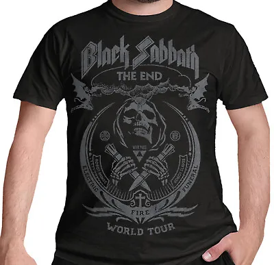 Buy Black Sabbath T Shirt Official The End Mushroom Cloud World Tour Ozzy Band New • 14.59£