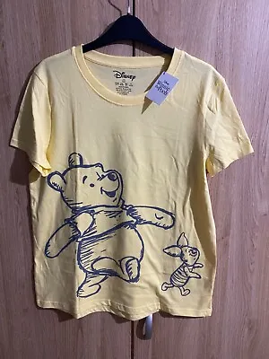 Buy BNWT Women’s Primark Yellow Disney Winnie The Pooh T-shirt Size Small (10-12) • 8.99£