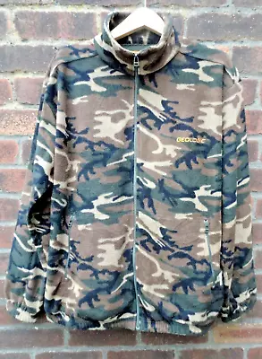 Buy Decathlon Geologic Camoflage Full Zip Fleece Jacket. Pockets Brown Green Black • 18£
