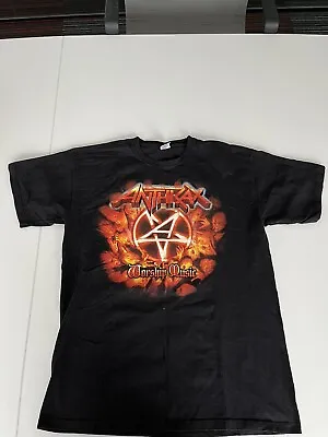 Buy Anthrax Official Worship Music World Tour T Shirt Out Of Print In Ex Con Size L  • 15£