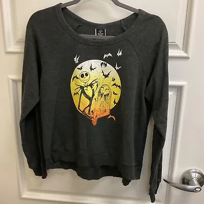 Buy Disney Women’s Sweatshirt Nightmare Before Christmas Sz M Tim Burton Dark Gray • 6.52£