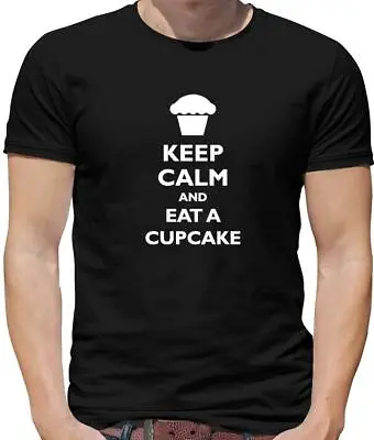 Buy Keep Calm And Eat A Cupcake Mens T-Shirt - Cake - Food - Bake - Baker - Baking • 13.95£