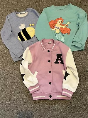 Buy Girls Sweatshirt & Varsity Jacket Bundle Age 5-6 M&S - Little Mermaid Ariel • 7£