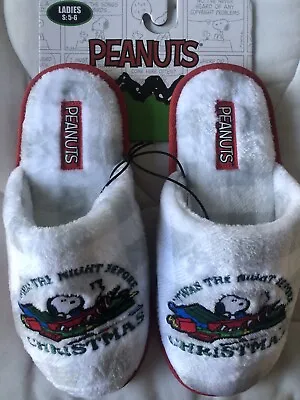 Buy Peanuts~SNOOPY “TWAS The NIGHT”~Unisex~Christmas Slippers~Sm.~Med.~Lg.~FREE SHIP • 37.95£