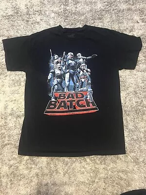 Buy Star Wars Bad Batch Youth T Shirt Medium Graphic Black Short Sleeve • 6.30£