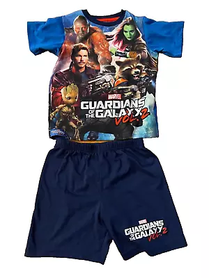 Buy PJs- Sz 6/7, Guardians Of The Galaxy, Pajama Set, Short Sleeves & Shorts, Groot • 10.05£