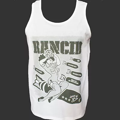 Buy Rancid Punk Rock Hardcore T-SHIRT Vest Top Unisex White S-2XL • 13.99£